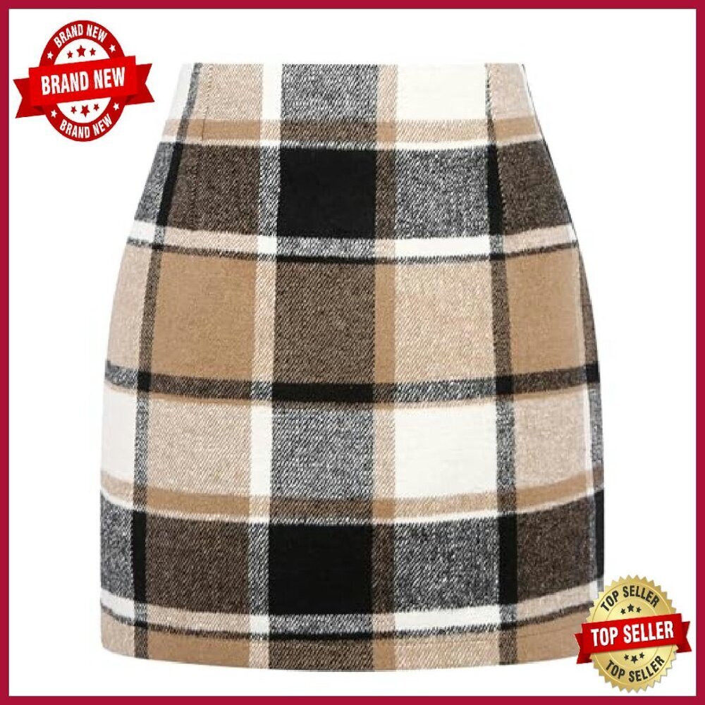 High Waist Pencil Mini Skirt Bodycon Polyester Fall Winter Trendy - Picture 2 of 8